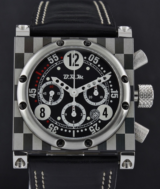 A BRM AUTOMATIC CHRONOGRAPH STAINLESS STEEL WATCH